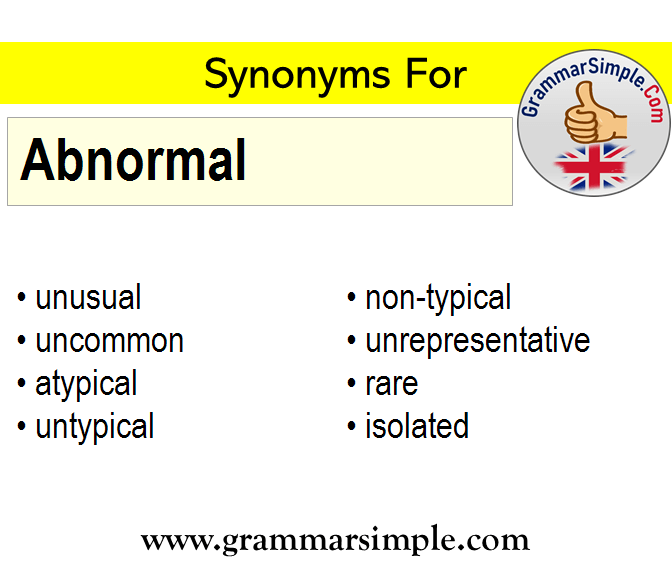 Abnormal Meaning Synonyms