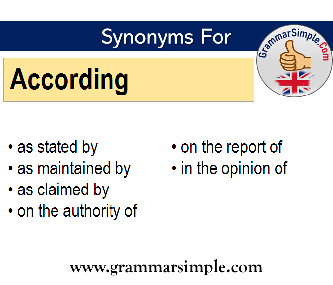 According synonym