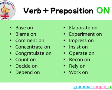 16 Verb + Preposition ON List