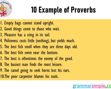 10 Example of Proverbs