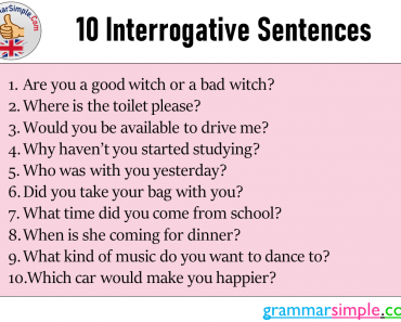 10 Interrogative Sentences in English