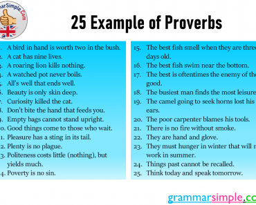 25 Example of Proverbs