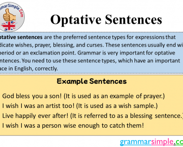 Optative Sentences Example and Definition, What is Optative Sentence?