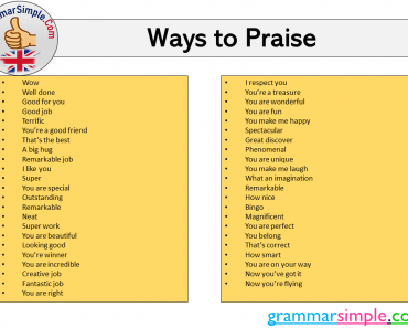 Ways to Praise, Speaking Tips