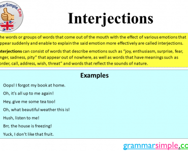 100 sentences of interjection