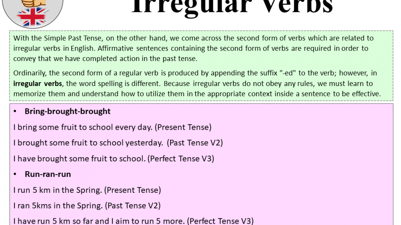 What Is Irregular Verb Definition And 100 Irregular Verbs List V1 V2 V3 Grammarsimple Com