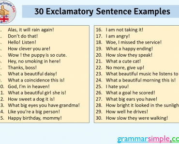 30 Exclamatory Sentence Examples