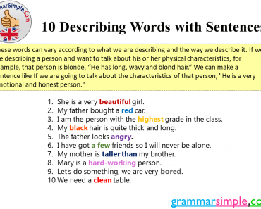 10 Describing Words with Sentences