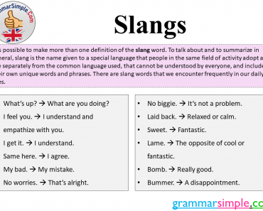 What is Slang? Slang Words, Meanings and Examples