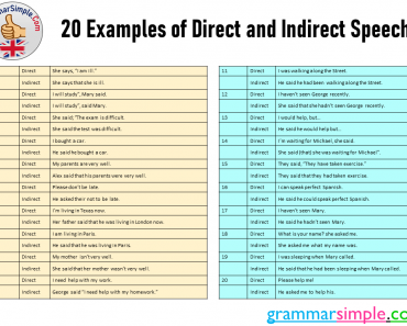 20 Examples of Direct and Indirect Speech