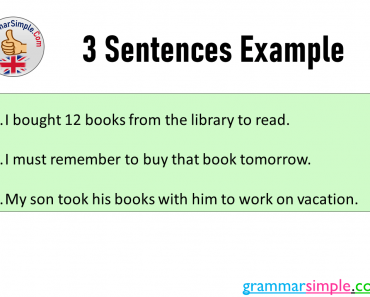 3 Sentences Example in English