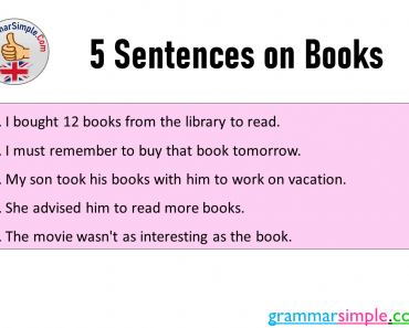 5 Sentences on Books in English
